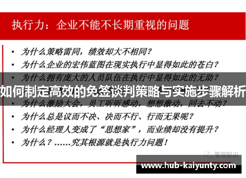 如何制定高效的免签谈判策略与实施步骤解析 如何制定高效的免签谈判策略与实施步骤解析